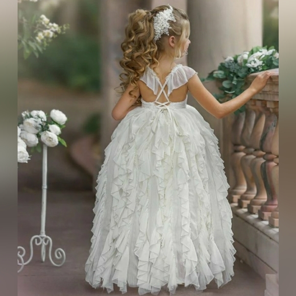 DOLLCAKE limited edition frothy frock Ivory DRESS 4 5 6 7 8 10 - Picture 5 of 12